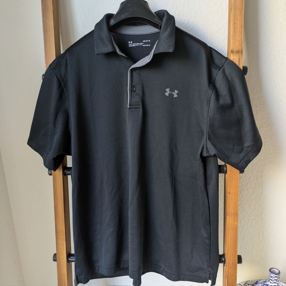 Under Armour Men's Tech Black Polo Shirt - Size L